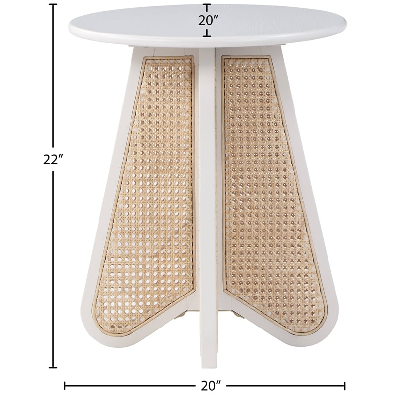 Meridian Furniture Butterfly White Oak Veneer Top End Table