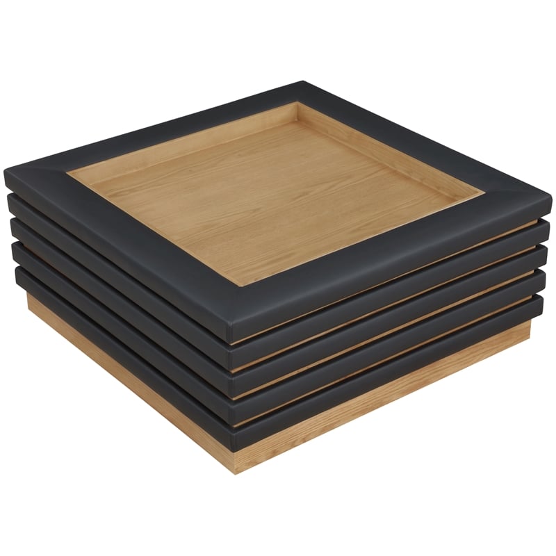 Meridian Furniture Rory Black Vegan Leather Coffee Table