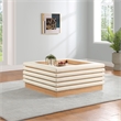 Meridian Furniture Rory Cream Vegan Leather Coffee Table
