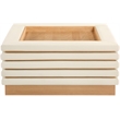 Meridian Furniture Rory Cream Vegan Leather Coffee Table