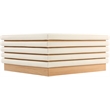 Meridian Furniture Rory Cream Vegan Leather Coffee Table