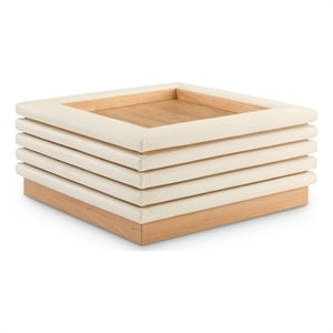 Meridian Furniture Rory Cream Vegan Leather Coffee Table