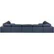 Meridian Furniture Comfy Navy Linen Textured Fabric 7-Pc. Modular Sectional