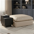 Meridian Furniture Comfy Cream Vegan Leather Ottoman