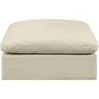 Meridian Furniture Comfy Cream Vegan Leather Ottoman