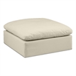 Meridian Furniture Comfy Cream Vegan Leather Ottoman