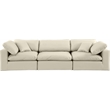 Meridian Furniture Comfy Cream Vegan Leather 3-Pc. Modular Sofa