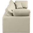 Meridian Furniture Comfy Cream Vegan Leather 3-Pc. Modular Sofa