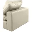 Meridian Furniture Comfy Cream Vegan Leather 3-Pc. Modular Sofa