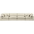 Meridian Furniture Comfy Cream Vegan Leather 4-Pc. Modular Sofa
