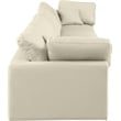 Meridian Furniture Comfy Cream Vegan Leather 4-Pc. Modular Sofa