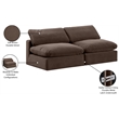 Meridian Furniture Comfy Brown Velvet 2-Pc. Modular Sofa