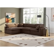 Meridian Furniture Comfy Brown Velvet 4-Pc. Modular Sectional
