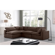 Meridian Furniture Comfy Brown Velvet 4-Pc. Modular Sectional