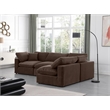 Meridian Furniture Comfy Brown Velvet 4-Pc. Modular Sectional