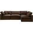 Meridian Furniture Comfy Brown Velvet 4-Pc. Modular Sectional