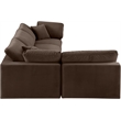 Meridian Furniture Comfy Brown Velvet 4-Pc. Modular Sectional