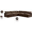 Meridian Furniture Comfy Brown Velvet 5-Pc. Modular Sectional