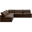 Meridian Furniture Comfy Brown Velvet 5-Pc. Modular Sectional