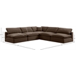 Meridian Furniture Comfy Brown Velvet 5-Pc. Modular Sectional