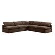 Meridian Furniture Comfy Brown Velvet 5-Pc. Modular Sectional