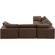 Meridian Furniture Comfy Brown Velvet 5-Pc. Modular Sectional