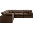Meridian Furniture Comfy Brown Velvet 5-Pc. Modular Sectional