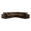Meridian Furniture Comfy Brown Velvet 5-Pc. Modular Sectional