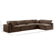 Meridian Furniture Comfy Brown Velvet 5-Pc. Modular Sectional