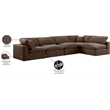 Meridian Furniture Comfy Brown Velvet 5-Pc. Modular Sectional