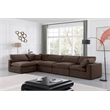 Meridian Furniture Comfy Brown Velvet 5-Pc. Modular Sectional