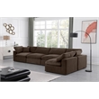 Meridian Furniture Comfy Brown Velvet 5-Pc. Modular Sectional