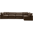 Meridian Furniture Comfy Brown Velvet 5-Pc. Modular Sectional