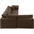 Meridian Furniture Comfy Brown Velvet 5-Pc. Modular Sectional