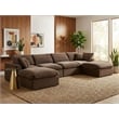 Meridian Furniture Comfy Brown Velvet 6-Pc. Modular Sectional