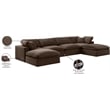 Meridian Furniture Comfy Brown Velvet 6-Pc. Modular Sectional