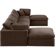 Meridian Furniture Comfy Brown Velvet 6-Pc. Modular Sectional