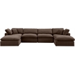 Meridian Furniture Comfy Brown Velvet 6-Pc. Modular Sectional