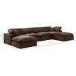 Meridian Furniture Comfy Brown Velvet 6-Pc. Modular Sectional
