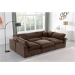 Meridian Furniture Comfy Brown Velvet 6-Pc. Modular Sectional