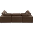 Meridian Furniture Comfy Brown Velvet 6-Pc. Modular Sectional