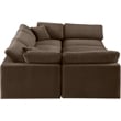 Meridian Furniture Comfy Brown Velvet 6-Pc. Modular Sectional