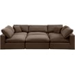Meridian Furniture Comfy Brown Velvet 6-Pc. Modular Sectional