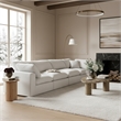 Meridian Furniture Comfy White Linen Textured Fabric 2-Pc. Modular Sofa