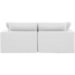 Meridian Furniture Comfy White Linen Textured Fabric 2-Pc. Modular Sofa