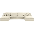 Meridian Furniture Comfy Cream Vegan Leather 6-Pc. Modular Sectional