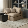 Meridian Furniture Comfy Tan Vegan Leather Corner Chair