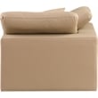 Meridian Furniture Comfy Tan Vegan Leather Corner Chair