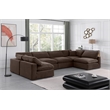 Meridian Furniture Comfy Brown Velvet 6-Pc. Modular Sectional