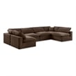 Meridian Furniture Comfy Brown Velvet 6-Pc. Modular Sectional